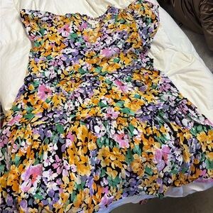 Floral peasant type dress